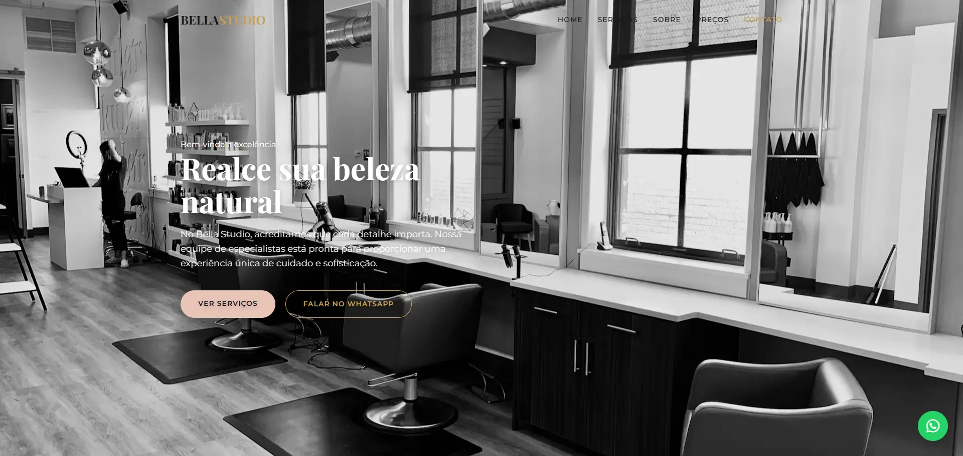 Bella Studio - Template Premium para Salão de Beleza