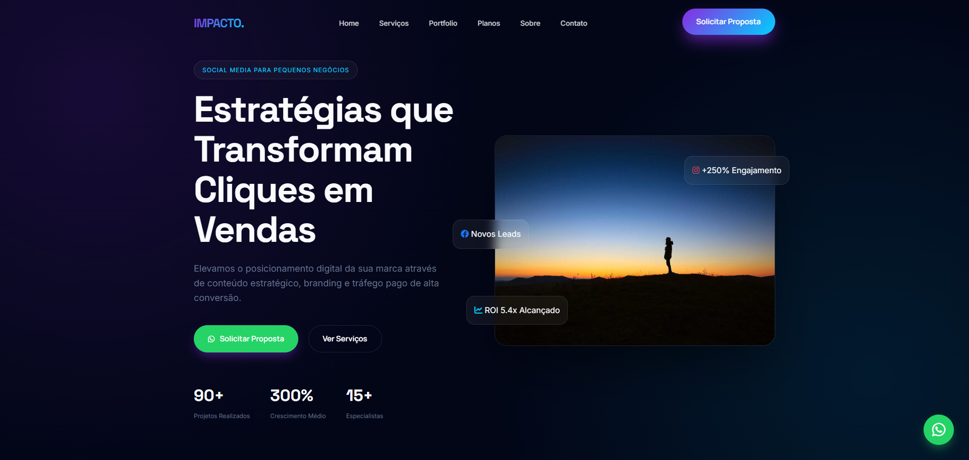 Impacto Digital Studio - Premium Landing Page Template